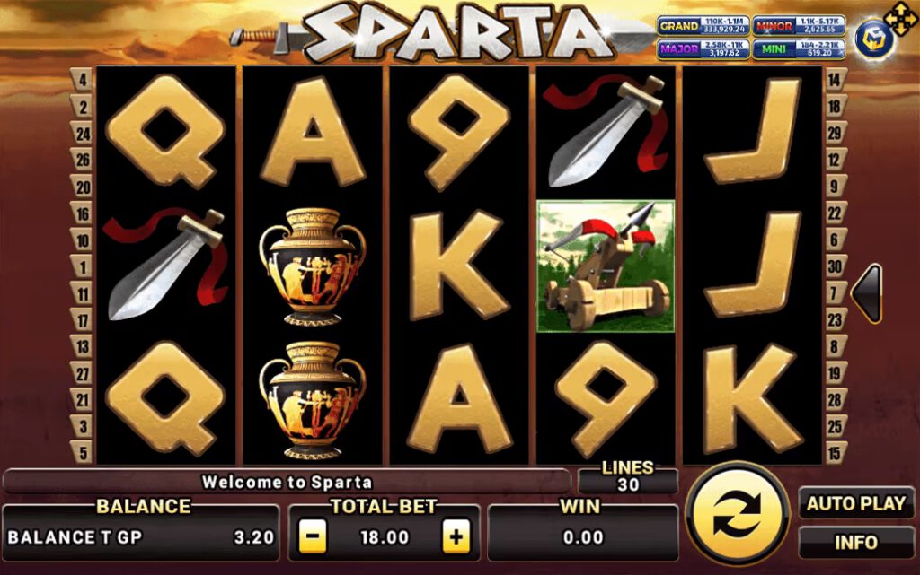 ทางเข้า XO สัญลักษณ์ของเกม Sparta