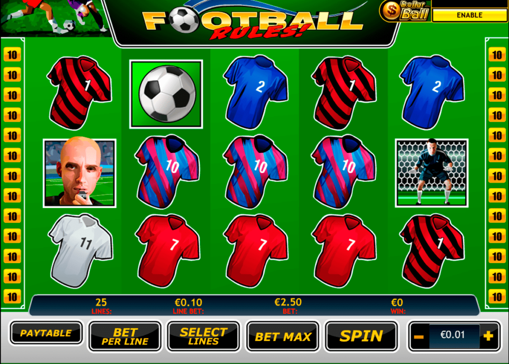 ทางเข้า SLOTXO สัญลักษณ์ของเกม Football Rules