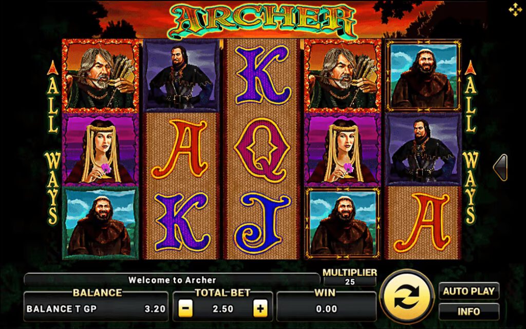 XO SLOT สัญลักษณ์ของเกม Archer