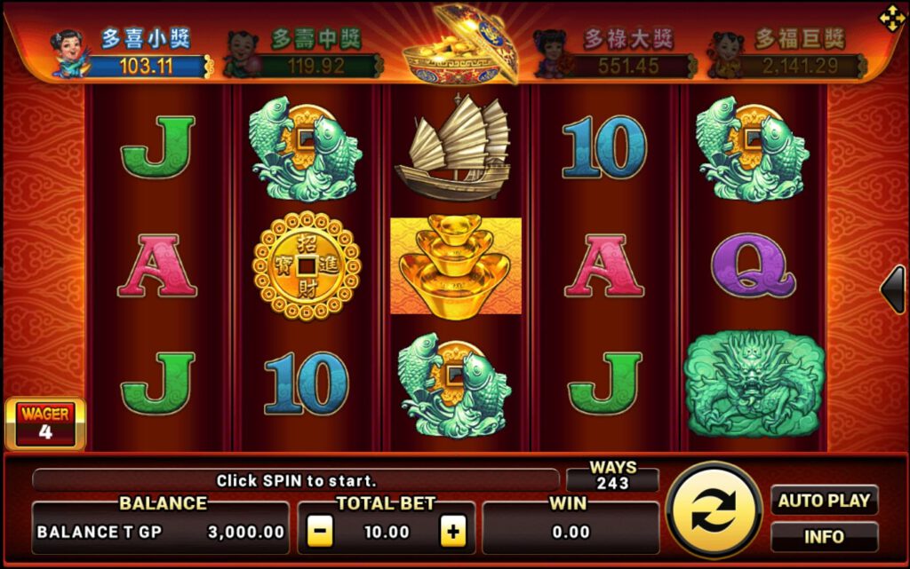 สล็อต XO สัญลักษณ์ของเกม Golden Dragon