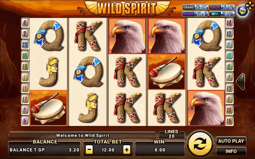 SLOTXO WALLET สัญลักษณ์ของเกม Wild Spirit