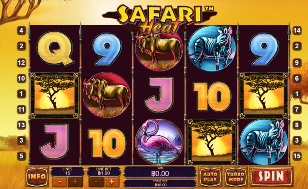 ฝากเงิน Slotxo สัญลักษณ์ของเกม Safari Heat