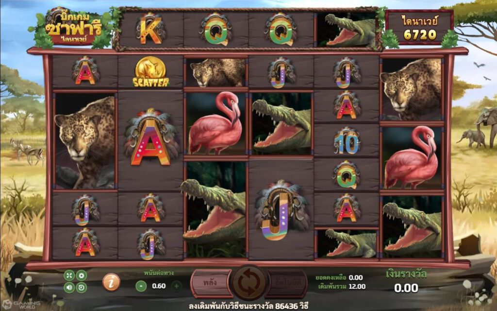 XO SLOT สัญลักษณ์ของเกม Big Game Safari