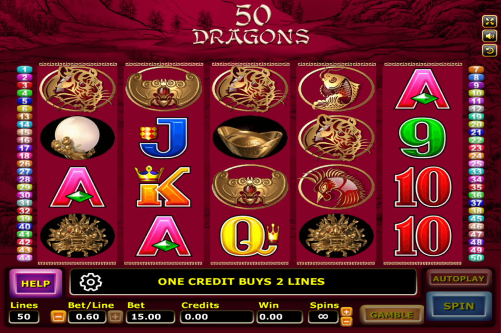 สัญลักษณ์ของเกม Fifty Dragons