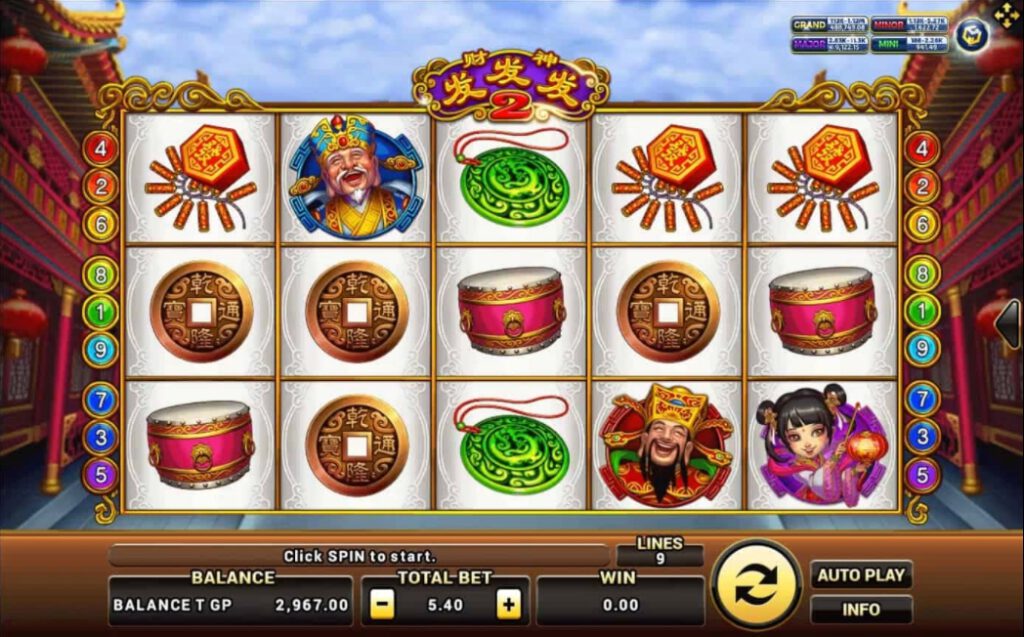 สัญลักษณ์ของเกม Lucky God Progressive 2