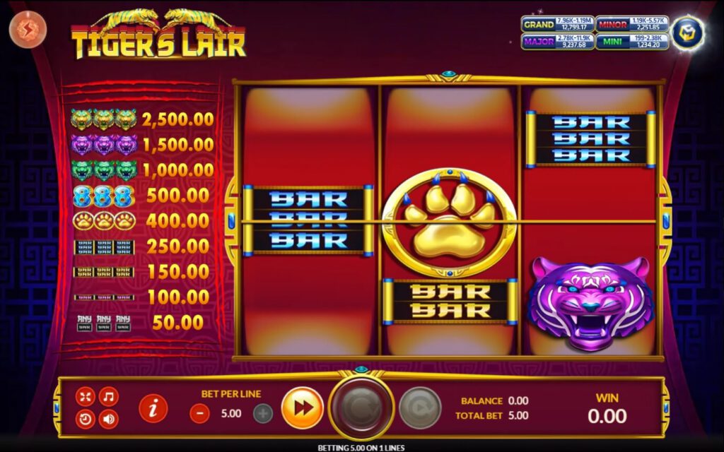 สัญลักษณ์ของเกม Tiger's Lair