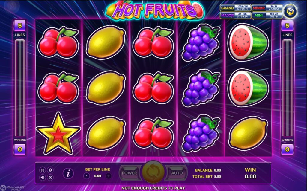 สัญลักษณ์ของเกม Hot Fruits