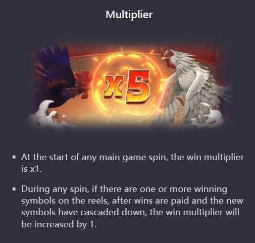 ฟีเจอร์ชนะรางวัลจากสัญลักษณ์ Rooster Rumble