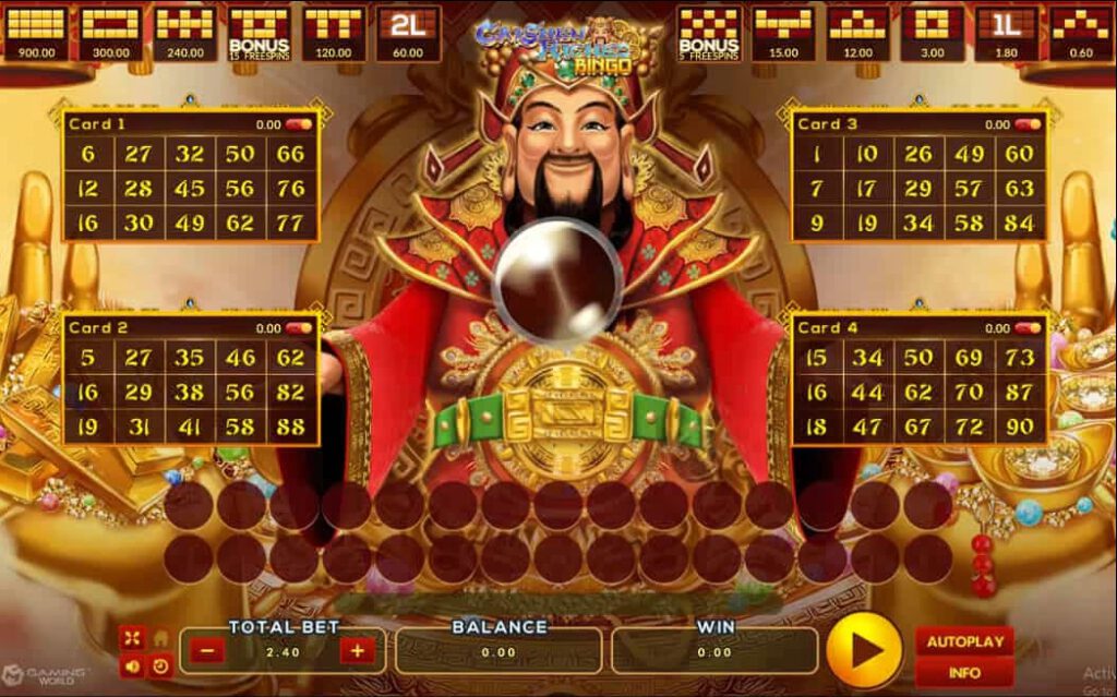 สัญลักษณ์ของเกม Caishen Riches Bingo