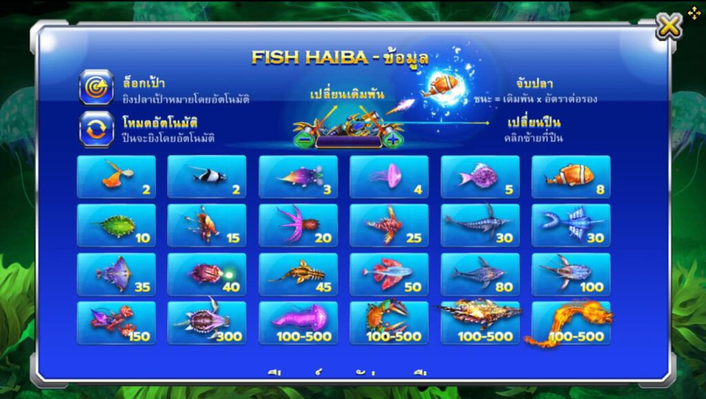 อัตราการจ่ายเงิน Fish Haiba