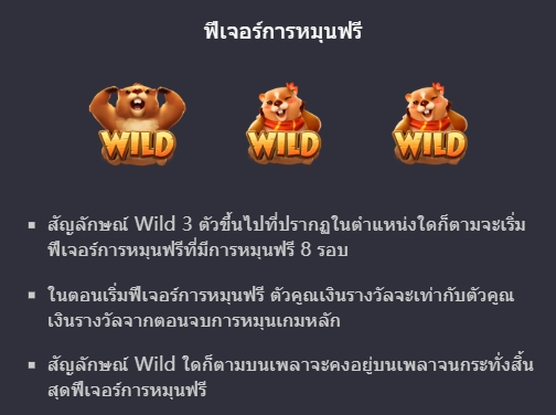 ฟีเจอร์โบนัสของ Slot PG Groundhog Harvest