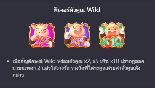 ฟีเจอร์โบนัสของ Slot PG Piggy Gold