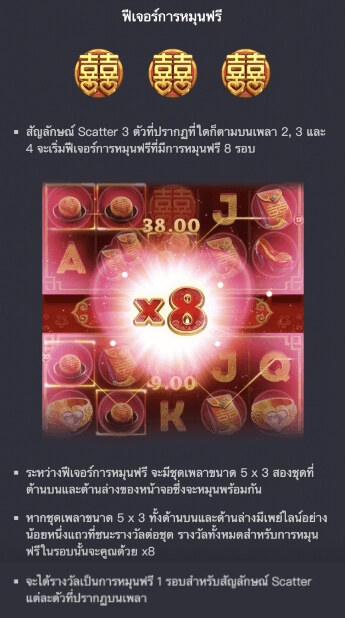 ฟีเจอร์โบนัสของ Slot PGDouble Fortune