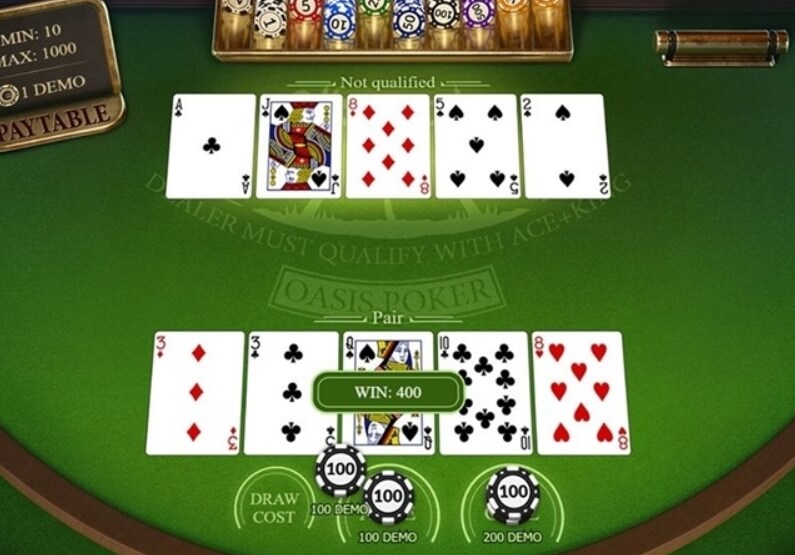 Oasis Poker Classic Evo Play เครดิตฟรี xoslot247