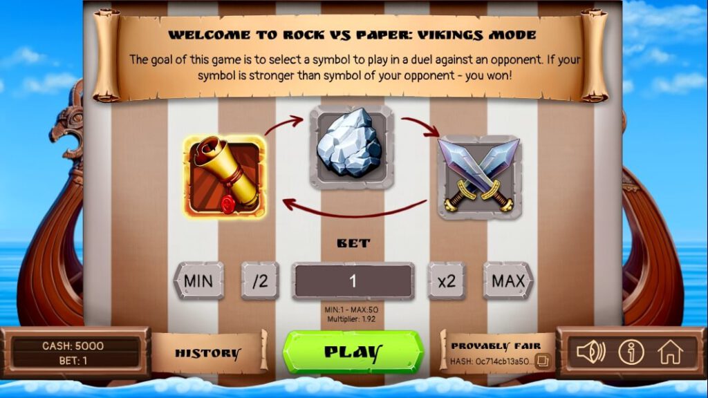 Rock vs Paper Viking’s mode Evo Play สล็อต xo 24 xoslot247