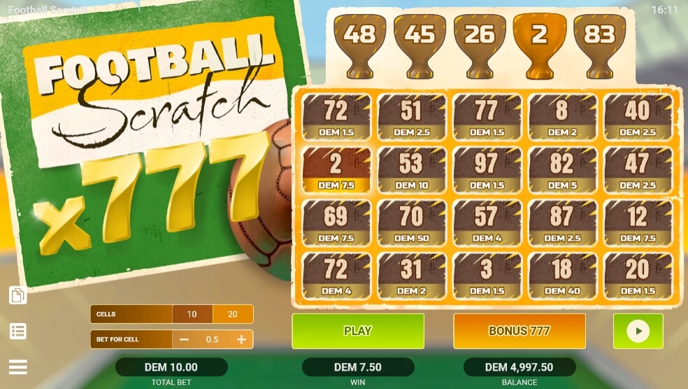 Football Scratch Evo Play เครดิตฟรี xoslot247