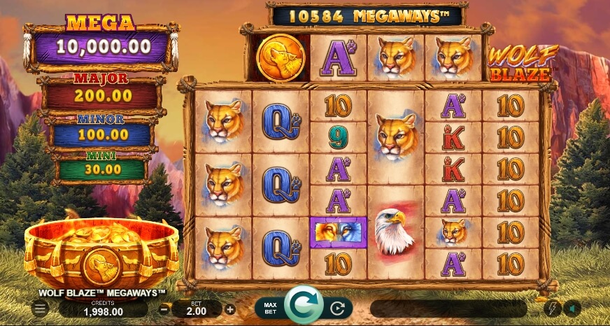 Wolf Blaze Megaways Microgaming เว็บตรง xoslot247 ฟรีเครดิต