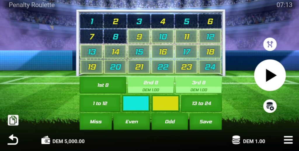 Penalty Roulette EVOPLAY SLOTXO โปรฝากครั้งแรก