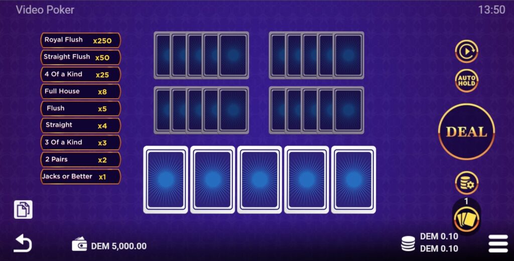 Video Poker EVOPLAY Slotxo เติมเงิน