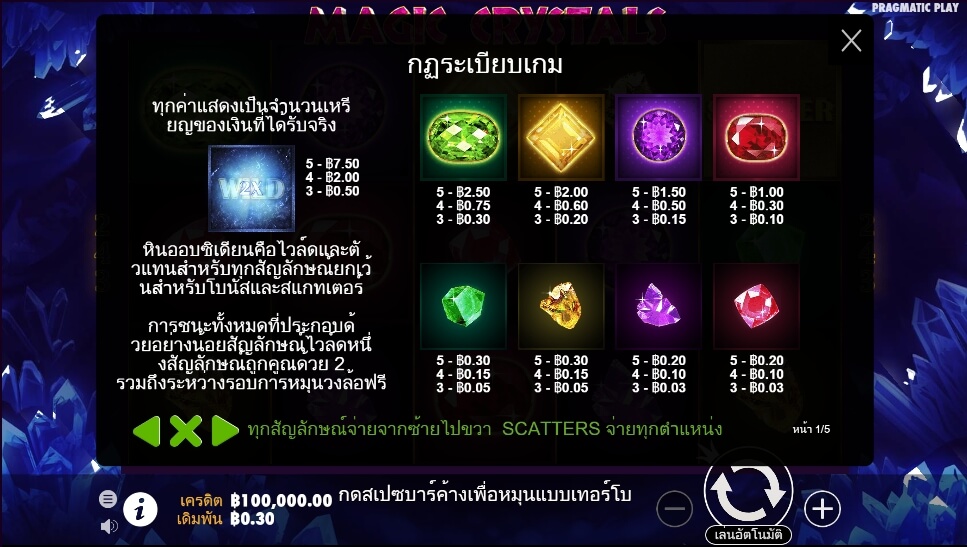 Magic Crystals Pragmatic Play Slotxo True Wallet ไม่มีขั้นต่ำ