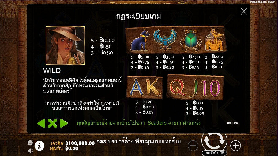 Tales of Egypt Pragmatic Play Slotxo True Wallet ไม่มีขั้นต่ำ