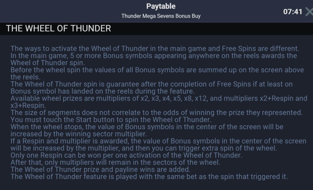 Thunder Mega Sevens Bonus Buy EVOPLAY SLOTXO โปรฝากครั้งแรก