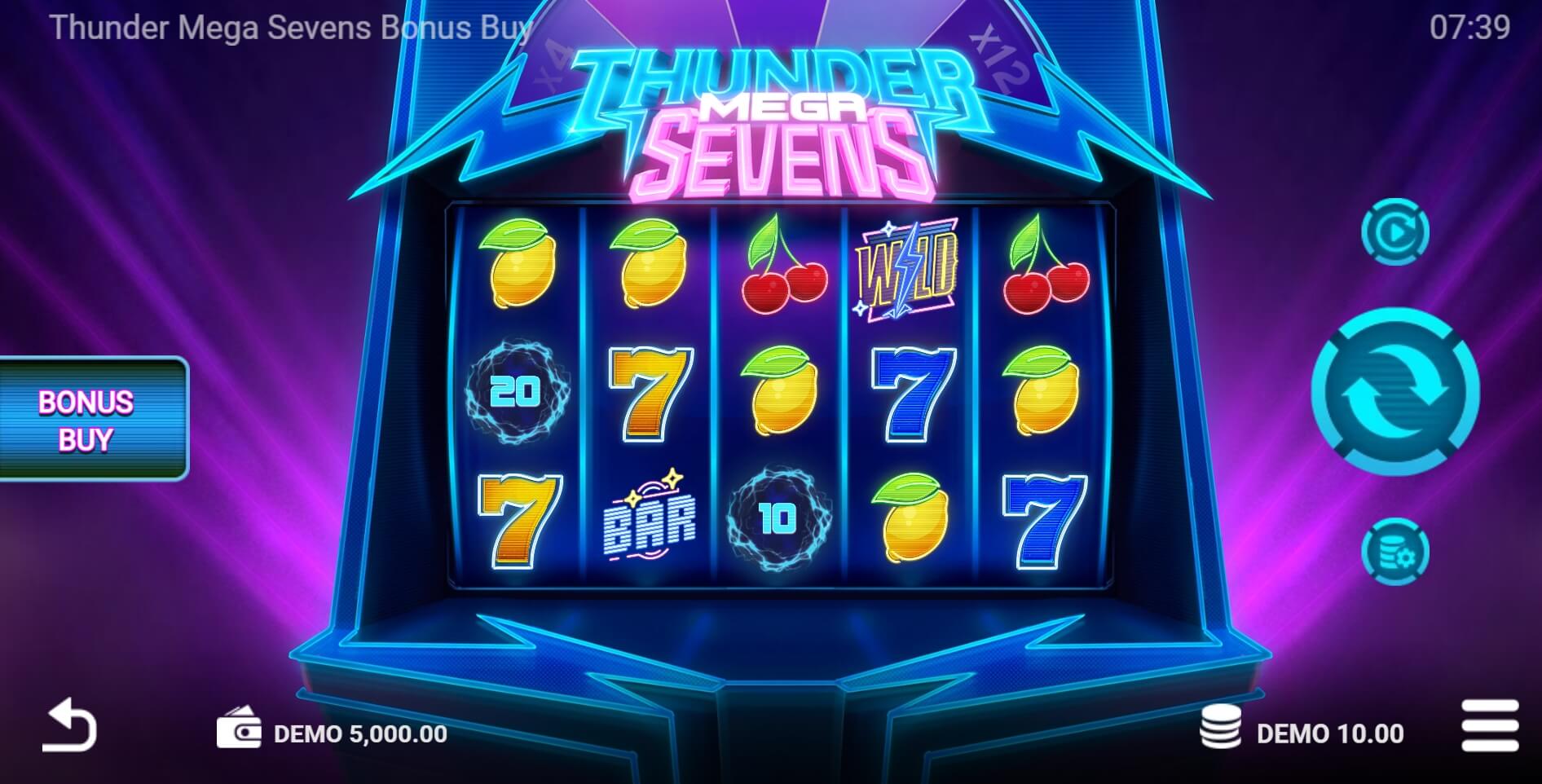Thunder Mega Sevens Bonus Buy EVOPLAY Slotxo เติมเงิน