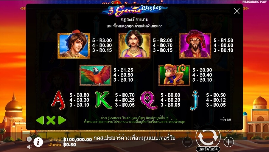 3 Genie Wishes Pragmatic Play Slotxo True Wallet ไม่มีขั้นต่ำ