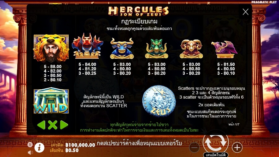 Hercules Son of Zeus Pragmatic Play Slotxo True Wallet ไม่มีขั้นต่ำ