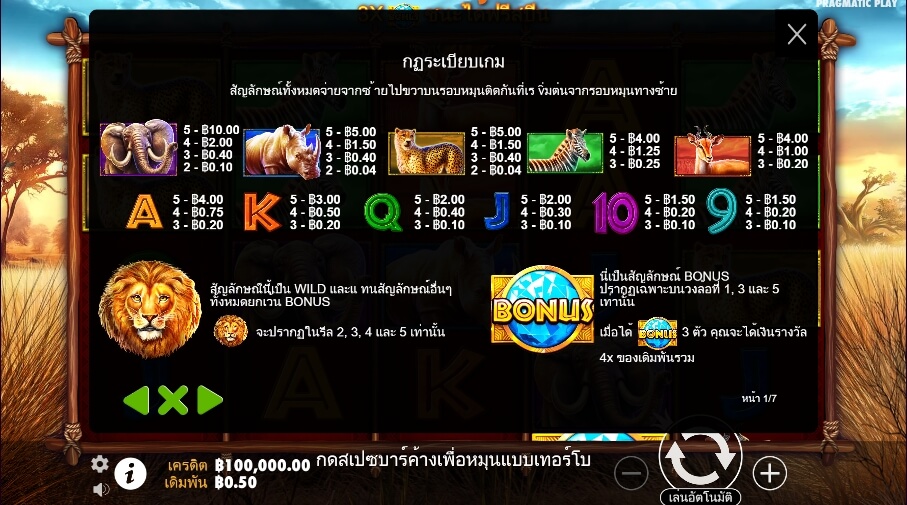 Safari King Pragmatic Play Slotxo True Wallet ไม่มีขั้นต่ำ