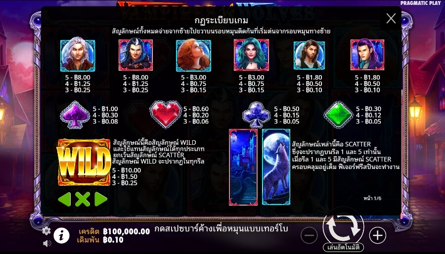 Vampires vs Wolves Pragmatic Play Slotxo True Wallet ไม่มีขั้นต่ำ