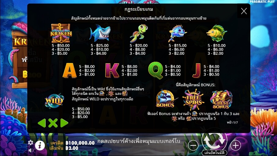 Release the Kraken Pragmatic Play Slotxo True Wallet ไม่มีขั้นต่ำ