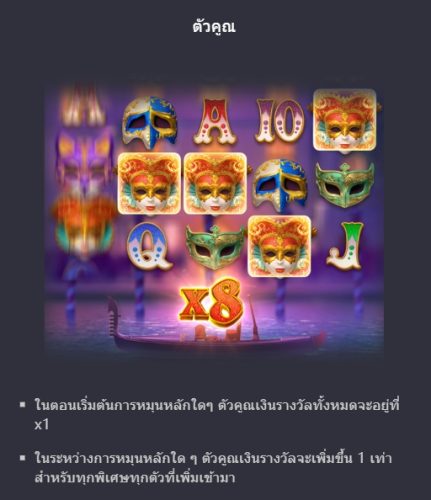 ฟีเจอร์ชนะรางวัลจากสัญลักษณ์ Mask Carnival